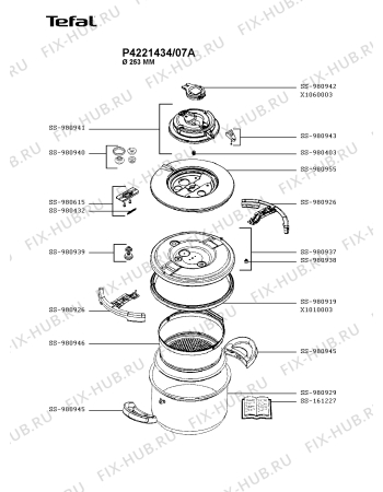 Схема №1 P4221438/07A с изображением Сотейника Tefal SS-980955