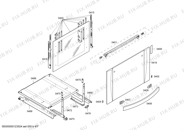 Схема №5 3CVX468B с изображением Набор кнопок для плиты (духовки) Bosch 00609172