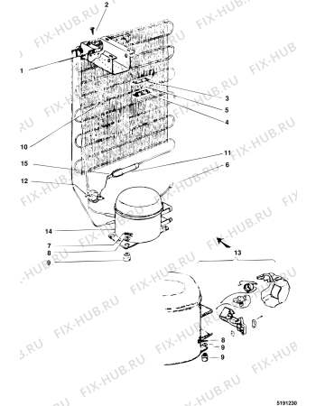 Схема №1 A1401RECORD (F014440) с изображением Другое для холодильной камеры Indesit C00172227