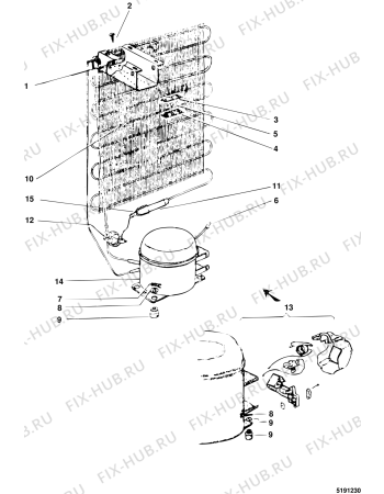 Схема №1 A1401RECORD (F014440) с изображением Полка для холодильной камеры Indesit C00172225