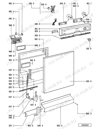 Схема №2 GSI 4743 TW-BR с изображением Нагревательный элемент для посудомоечной машины Whirlpool 481228058018