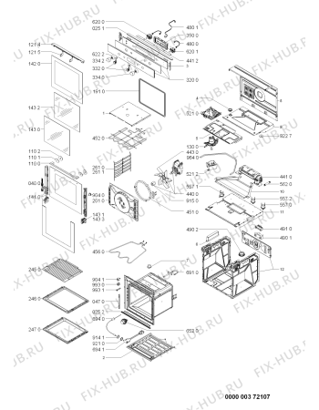 Схема №1 AKZM 766/IX с изображением Кнопка для плиты (духовки) Whirlpool 480121104652