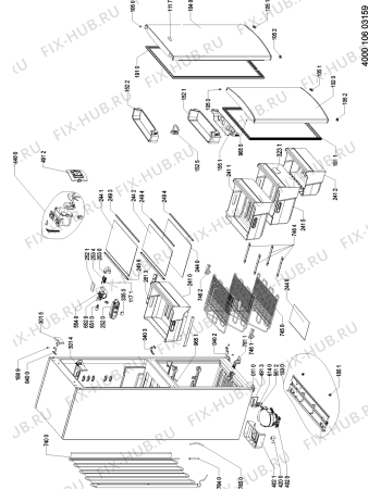 Схема №1 TGA 3300NF/IS с изображением Дверь для холодильной камеры Whirlpool 481010515246