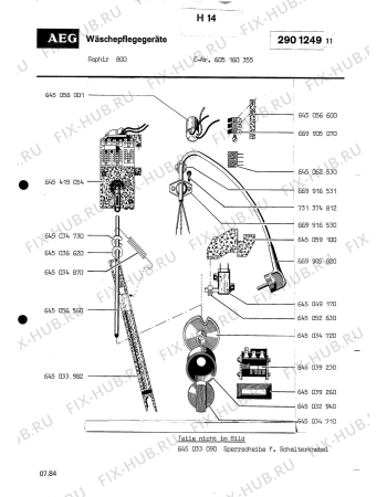 Взрыв-схема посудомоечной машины Aeg SAPHIR 800 - Схема узла Section4
