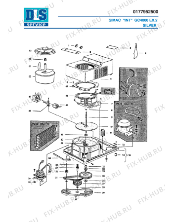 Схема №2 GC 2000E EX:2 FAMILY PLUS с изображением Покрытие для мороженицы DELONGHI 5277000200