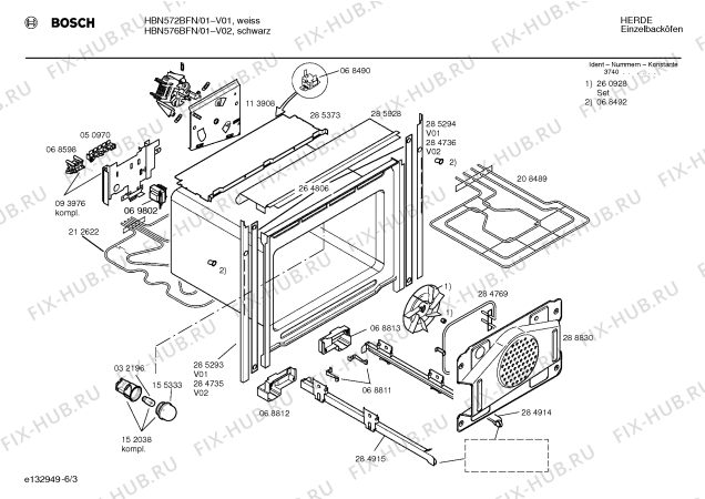 Схема №5 HBN576BFN с изображением Инструкция по эксплуатации для плиты (духовки) Bosch 00522777