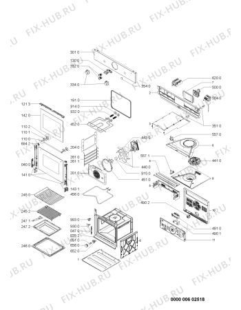 Схема №1 OVD10WF (F091110) с изображением Инструкция по эксплуатации для плиты (духовки) Indesit C00371334