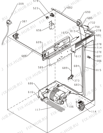 Взрыв-схема стиральной машины Gorenje WA73167 (333610, PS21/160) - Схема узла 04