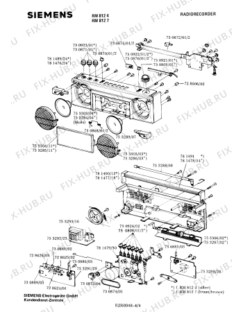 Взрыв-схема аудиотехники Siemens RM8124 - Схема узла 04
