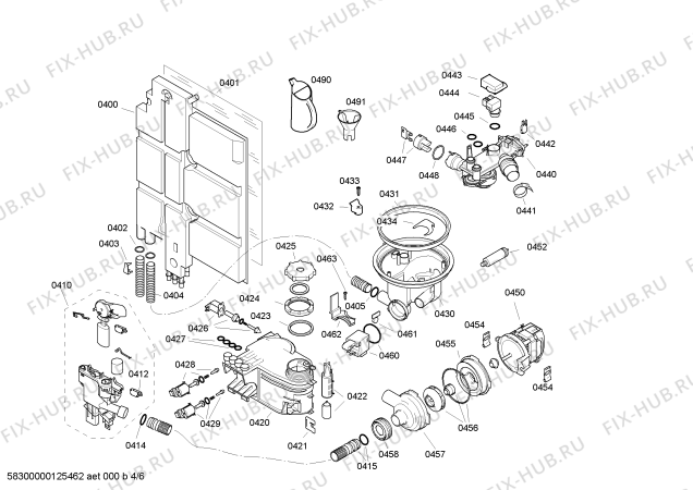 Схема №5 3VS953ID с изображением Передняя панель для посудомоечной машины Bosch 00662201