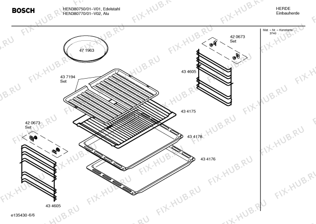 Схема №5 HEN780750 с изображением Панель управления для плиты (духовки) Bosch 00437913