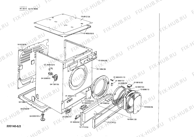 Взрыв-схема стиральной машины Siemens WT8210 FLAUSCHTROCKNER 821 - Схема узла 02