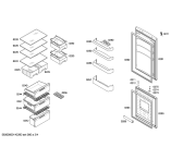 Схема №2 P1KNB3610B с изображением Дверь морозильной камеры для холодильника Bosch 00683657