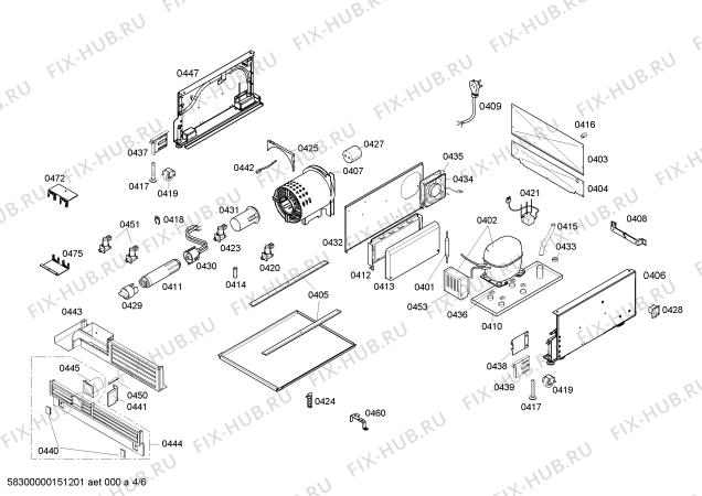 Схема №4 T18ID80NRP с изображением Панель для холодильной камеры Bosch 00701739
