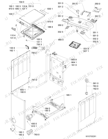 Схема №2 WTLS 1262 с изображением Декоративная панель для стиральной машины Whirlpool 481010664460