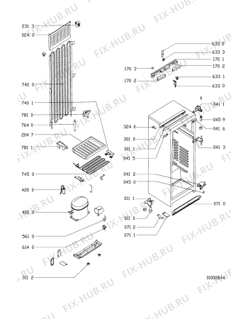 Схема №2 ARG663 ARG 663/PH с изображением Всякое для холодильника Whirlpool 481946248171