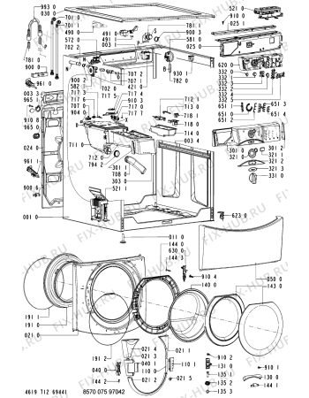 Схема №2 075 WT-GY с изображением Обшивка для стиралки Whirlpool 481245212284