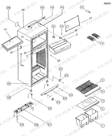Схема №3 ETMP380XTR (F017369) с изображением Обрамление полки для холодильника Indesit C00173903