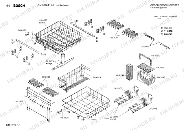 Взрыв-схема посудомоечной машины Bosch SMI9026II - Схема узла 04