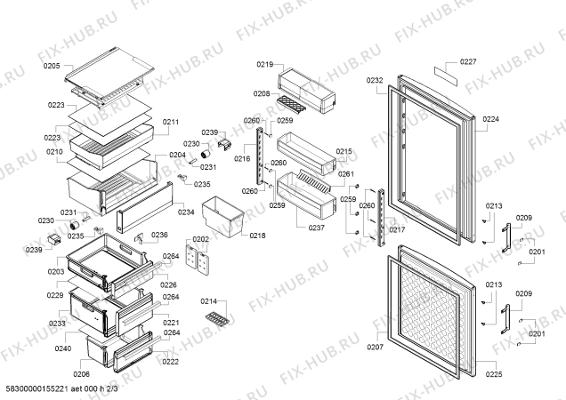 Схема №3 KG36EAL40 с изображением Декоративная планка для холодильной камеры Siemens 00657095