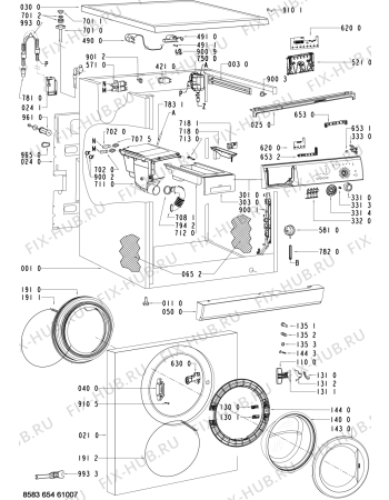 Схема №2 WAK 4860 с изображением Модуль (плата) для стиралки Whirlpool 480111100514