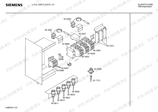 Взрыв-схема стиральной машины Siemens Ag 2WP2252 - Схема узла 02