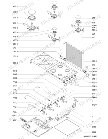 Схема №1 AKM252/WH с изображением Решетка на поверхность для духового шкафа Whirlpool 481245818971