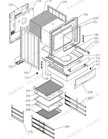 Схема №5 K7302W (635833, K44E1-143V) с изображением Разбрызгиватель для плиты (духовки) Gorenje 609277