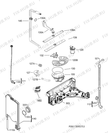 Взрыв-схема посудомоечной машины Ikea ENASTLENDE 20224481 - Схема узла Hydraulic System 272