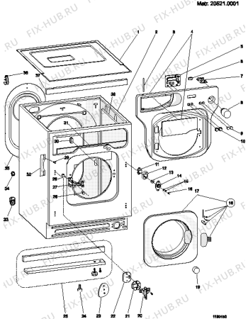 Взрыв-схема стиральной машины SCHOLTES MLE12X (F027234) - Схема узла