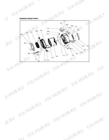 Схема №5 WM105V с изображением Ручка (крючок) люка для стиралки Whirlpool 482000016483