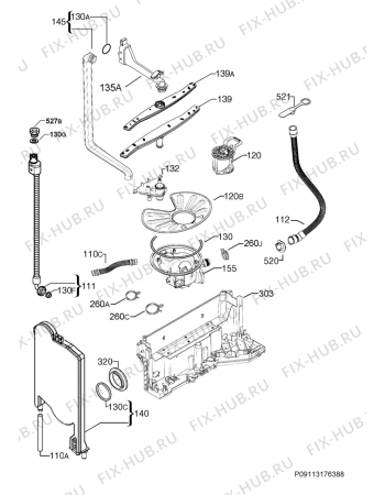 Взрыв-схема посудомоечной машины Ikea RENGORA 20279765 - Схема узла Hydraulic System 272