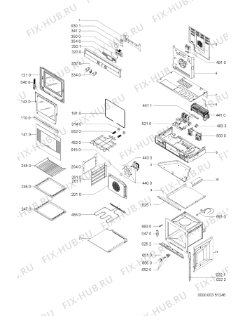 Схема №1 AKZ 111 WH с изображением Панель для электропечи Whirlpool 481945359395