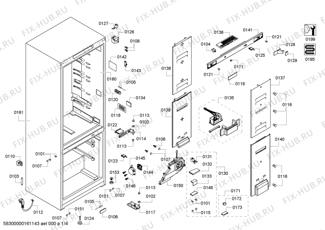 Схема №4 KG49NS50RU с изображением Шина для холодильной камеры Siemens 00622576