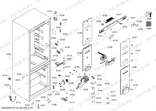 Схема №4 KG57NSW32N с изображением Крышка для холодильника Bosch 00621328