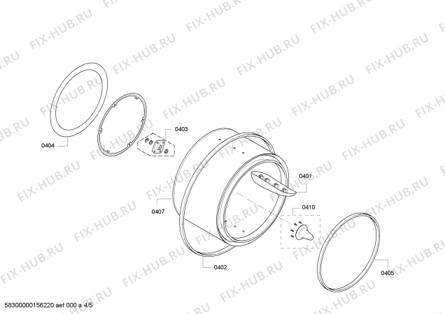 Взрыв-схема сушильной машины Bosch WTE86103PL - Схема узла 04