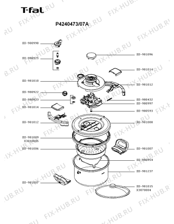 Схема №1 P4240473/07A с изображением Котелка Seb SS-981096