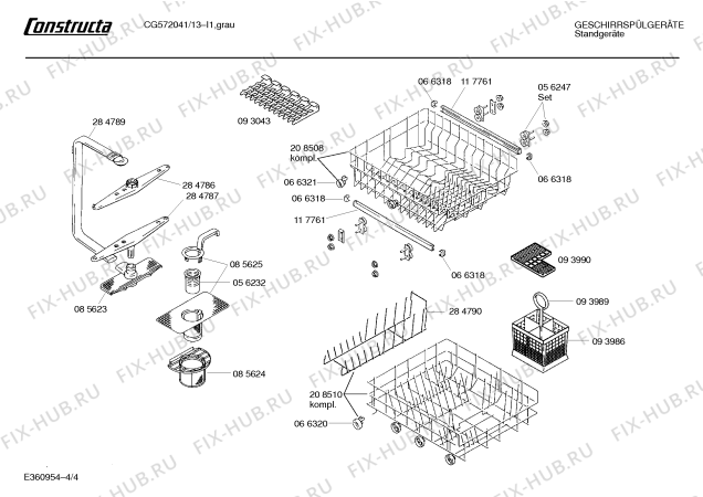 Схема №3 CG582000 с изображением Инструкция по эксплуатации для электропосудомоечной машины Bosch 00513717
