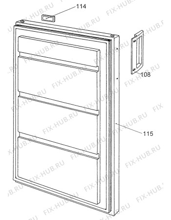 Взрыв-схема холодильника Acec SVC1214 - Схема узла Door 003