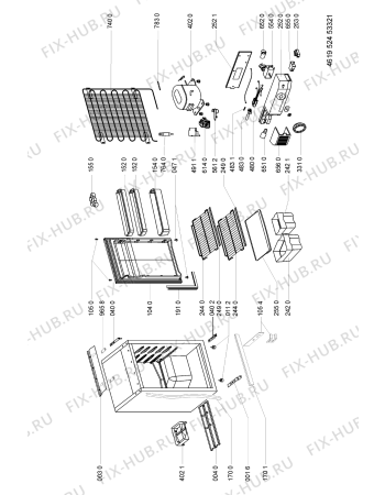 Схема №1 ARL 536/A-LH с изображением Контейнер для холодильника Whirlpool 481241879987