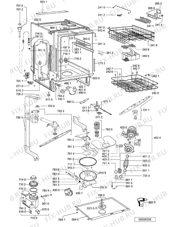 Схема №1 DWH B40 W 701.097.61 с изображением Панель для посудомоечной машины Whirlpool 481245373869