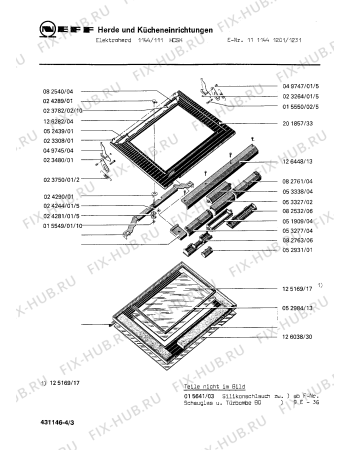 Схема №3 195303035 1194.11HSK с изображением Переключатель для плиты (духовки) Bosch 00023851