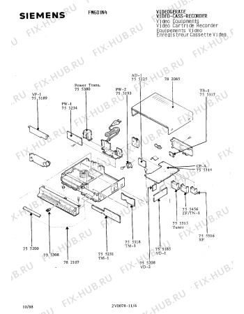 Схема №8 FM601N4 с изображением Инструкция по эксплуатации для видеоэлектроники Siemens 00530539