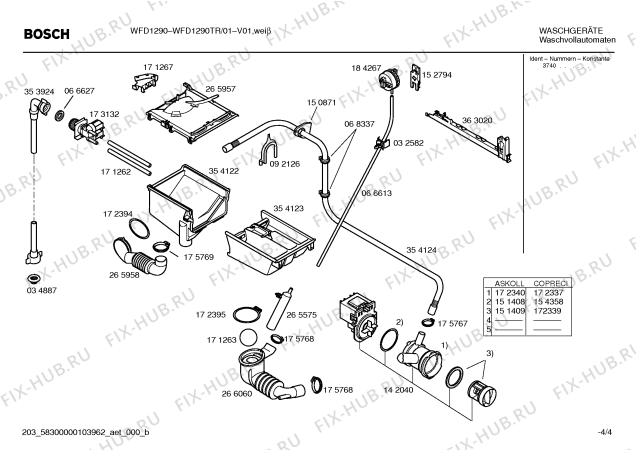 Схема №3 WFD1290TR BOSCH WFD 1290 с изображением Панель управления для стиралки Bosch 00440704