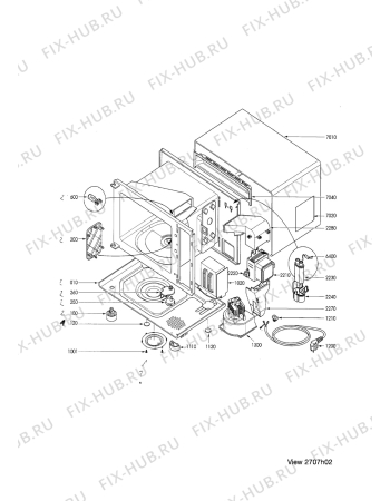 Взрыв-схема микроволновой печи Husqvarna Electrolux QN4038X - Схема узла Functional parts 267