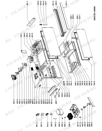 Схема №1 ARG912 (F091260) с изображением Запчасть для холодильника Indesit C00327922