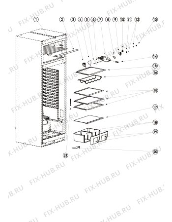 Схема №3 MTA1167 (F034378) с изображением Дверца для холодильной камеры Indesit C00853171