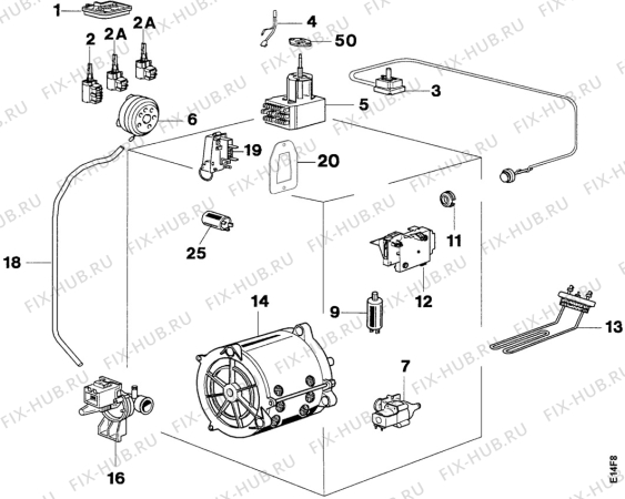 Взрыв-схема стиральной машины Rex RLT5XM1 - Схема узла Electrical equipment