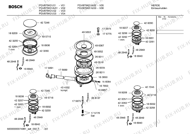 Схема №2 T2583N1NL с изображением Труба для плиты (духовки) Bosch 00364967