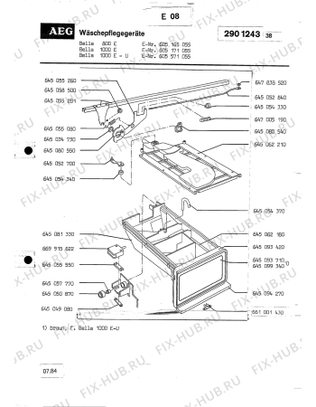 Взрыв-схема посудомоечной машины Aeg BELLA 1000 E - Схема узла Section8